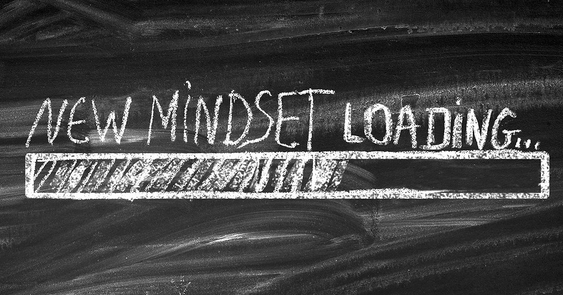 new mindset load written on chalkboard