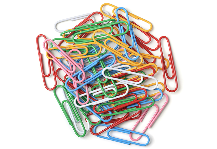 pile of paperclips
