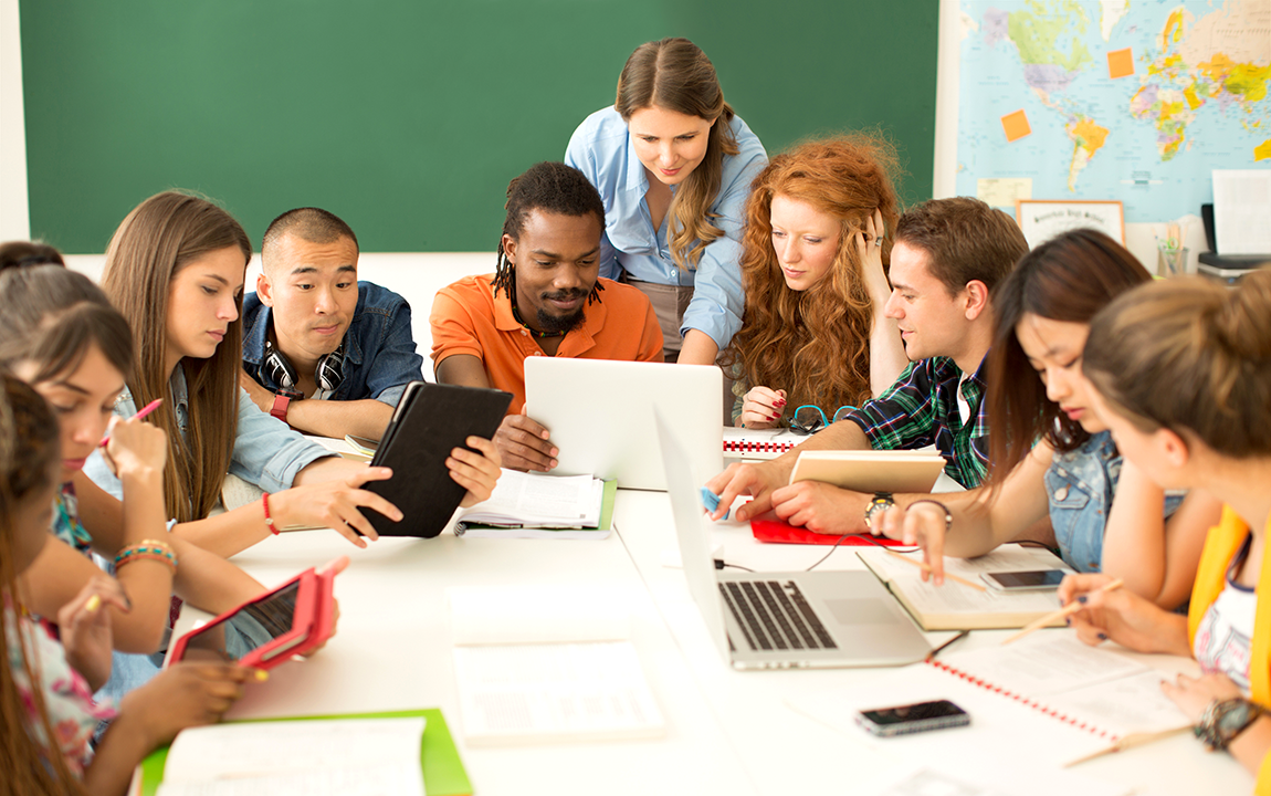 student in PBL classroom