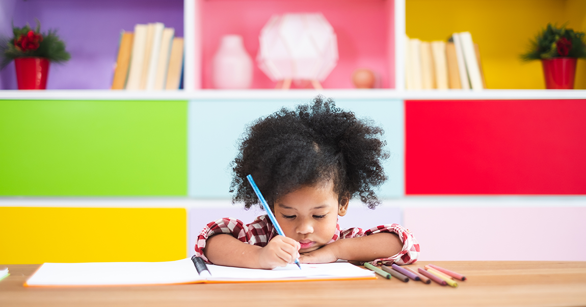 young student doing PBL work from home