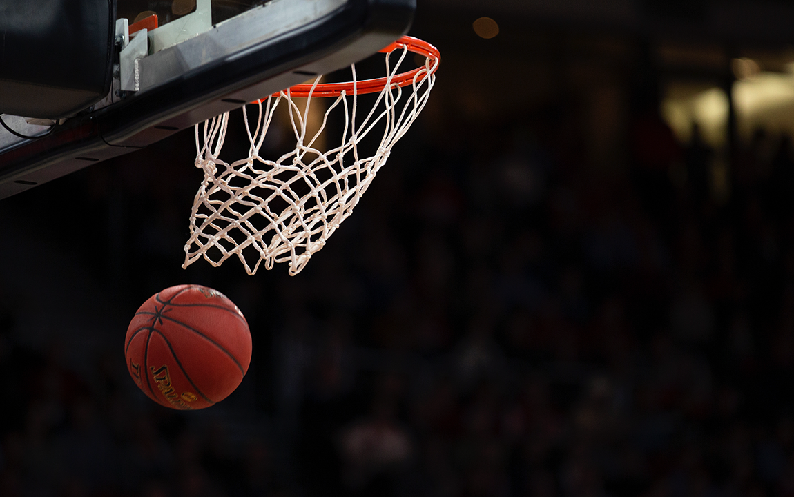 basketball going through the hoop