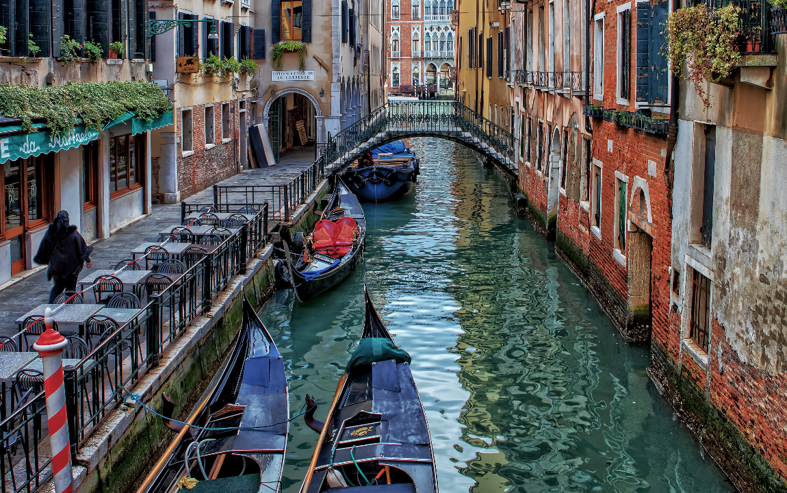the canal in Venice, Italy