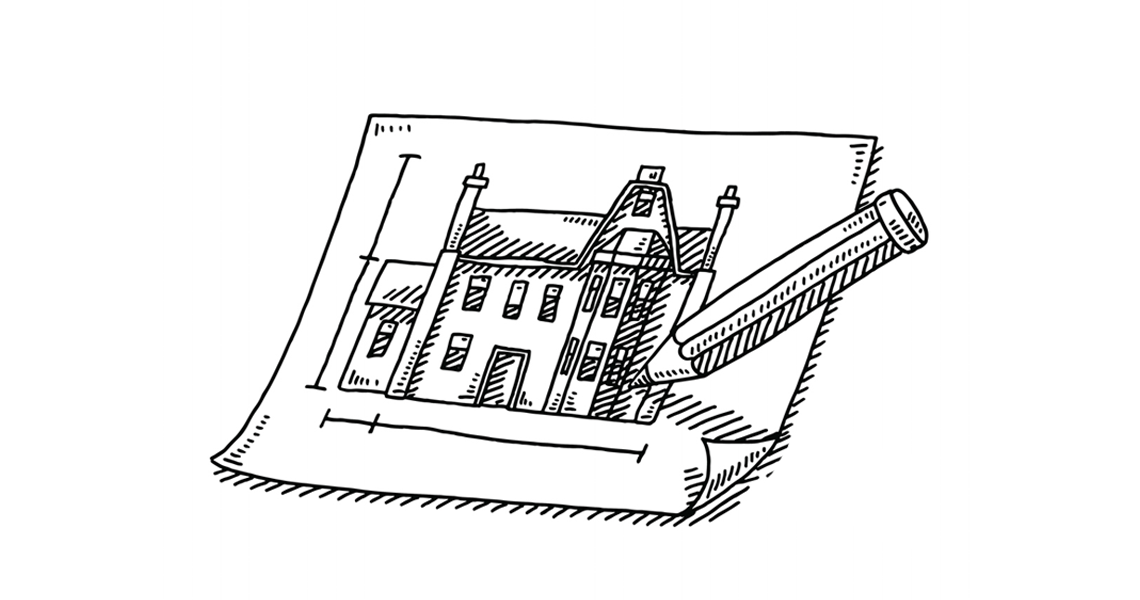 illustration of house blueprint