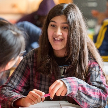 Excited student