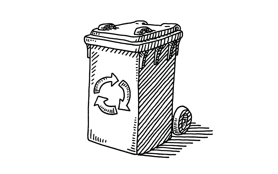 a recycling bin