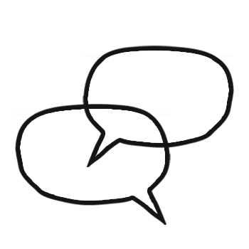 illustration of two speech bubbles