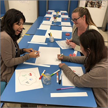 adults at a table participating in a Project Slice