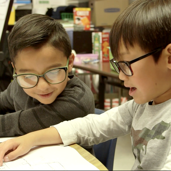 students collaborating