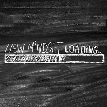 new mindset loading written on board