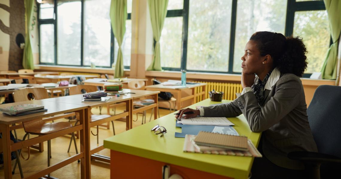 teacher reflecting 