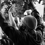  black student at a protest