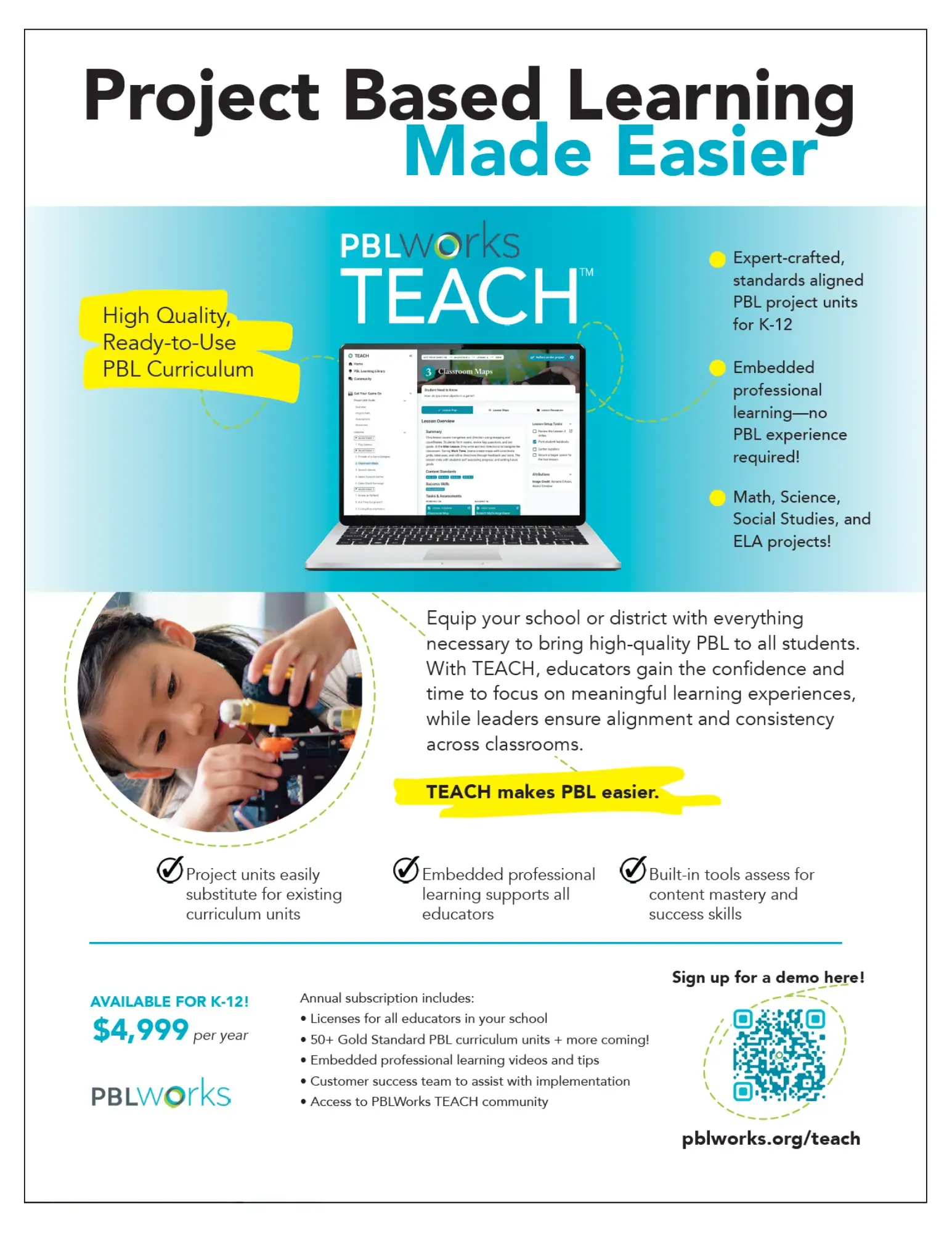 PBLWorks TEACH flier